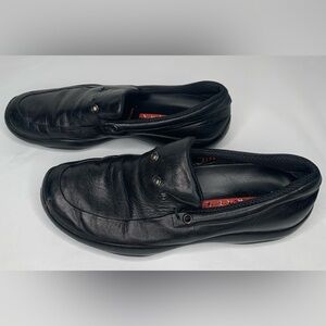 Prada Black Leather Men's Loafers